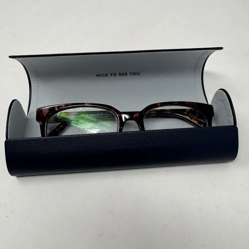 Warby Parker Hughes W 926 Brown Tortoise Eyeglasses Frames Only & Case 54-18-145